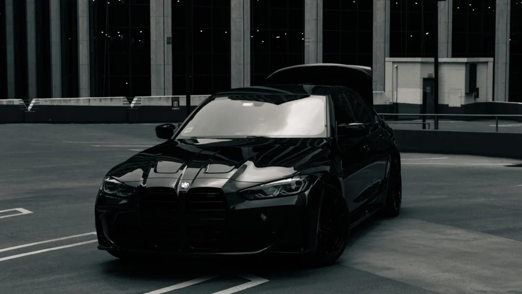 german autobahn black car bmw mercedes